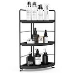 Mokani Bathroom Organizers Countertop, 2-Tier Corner Shelf, Counter Organizers, Bathroom Storage, Makeup Cosmetic Perfume Vanity Organizers for Bathroom Washroom Kitchen Spice Rack