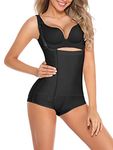 Bslingerie Ladies Crotchless Shapewear Bodysuit (Black, 6XL)