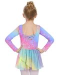 Arshiner Kids Girls Classic Long Sleeve Leotard Crisscross Dance Ballet Dress