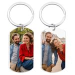 Custom Keychain, Personalized Keychain, No Fading Photo Keychain Ring, Customized Picture Keychain for Women Men Dad Mom Gift (Style 4)