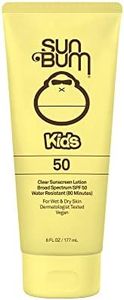 Sun Bum Kids SPF 50 Clear Lotion | Wet or Dry Application | Hawaii 104 Act Compliant (Octinoxate & Oxybenzone Free) Broad Spectrum UVA/UVB Sunscreen | 6 oz