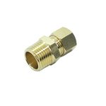 CDQBWKJGFJ 5 Pcs Brass Tube Fitting 1/2" Tube OD Compression x 1/2" NPT Male Pipe Connector