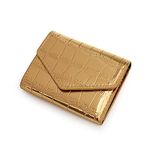 Aloethfe Fashion wallet European and American style card bag female cross-border trend multicolor bright versatile tide (Gold), D-gold, One Size, Simplicity