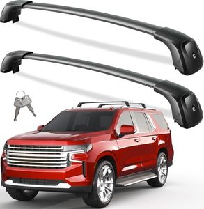 Wonderdriver Heavy Duty 350lb Roof Rack Cross Bars Compatible with Chevy Suburban & Tahoe 2021 2022 2023 2024 2025 2026 GMC Yukon XL, Cadillac Escalade ESV Lockable Aluminum Crossbar Carrier Luggage