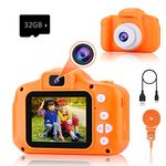 PROGRACE Kids Camera for Boys Girls - Dual Selfie Children Camera Age 3 4 5 6 7 8 9 Year Old Toddler Camcorder Christmas Birthday Girl Boy Toy Gift Mini Kids Camera 3-12 Kids Video Camera Recorder