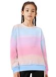 Tshyfiper Girls Sweatshirts Kids Tie Dye Clothes Long Sleeve Pullover Casual Round Neck Tops Novelty Tee Shirts 6-7 Years