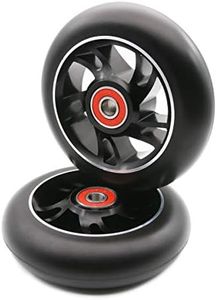 2Pcs Replacement 110 mm Pro Stunt Scooter Wheel with ABEC 9 Bearings Fit for MGP/Razor/Lucky Pro Scooters (Black)