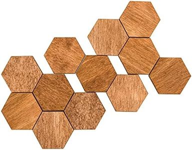 Fridge Magnets Office Magnets, Hexagon Fridge Magnets, Natural and eco-Friendly Wooden Magnets. Brown Small Size