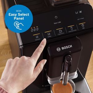 Bosch Serie 2 Bean to Cup Coffee Machine – In-Cup Milk Frother, Piano Black