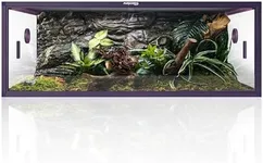 Phailozoo 85 Gallon Reptile Tank, Front Opening Snake Tank for Easy Maintenance, Reptile Enclosure with Top Screen Ventilation 48''x24''x18''