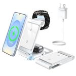 3 in 1 Charging Station Wireless Charger for Samsung Galaxy S26/S25/S24/S23/S22/S21/S20, Z Flip Z Fold 7/6/5/4 for Watch 8/Classic/Ultra/7/6/5/4 Galaxy Buds Foldable