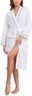 Sopesil Women Waffle Dressing Gowns, Cotton Kimono Robes Soft Luxury Bathrobe Loungewear Sleepwear Spa and Hotel for All Year A-White,M