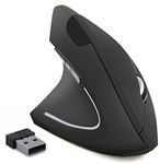 Ergonomic Mouse Left Hand, 2.4G Left-Handed Wireless Vertical Mouse Ergonomic Mice, 3 Adjustable DPI (800/1200/1600), Specially for Left-handers