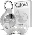 CURVD Everyday Earplugs + Case Clip Bundle, the perfect earplug for sleep, travel, noise sensitivity/canceling + Case Clip package portable waterproof container & silicone sleeve for Ear plugs (Cloud)