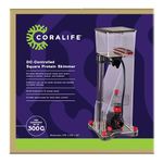 Coralife Aquarium Fish Tank Marine Salt Water DC-Controlled Variable Speed Square Protein Skimmer, Up To 300 Gallons