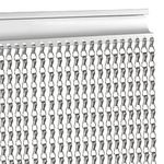 VerRich Dark Grey 100 * 200cm Aluminium Chain Curtain Door Fly Screens Metal Fly Curtain Insect Blinds Pest Control