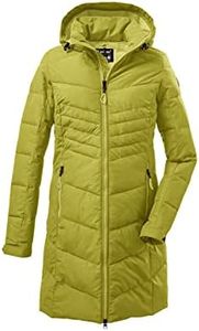 killtec Women's Quilted Parka with Zip-Off Hood, pistachio, 36