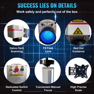 50W Fiber Laser Engraver – 200x200mm Marking Machine