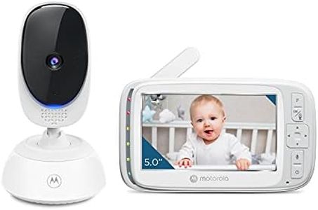 Motorola Baby Monitor - VM75 Video Baby Monitor with Camera, 1000ft Range 2.4 GHz Wireless 5" Screen, Two-Way Audio, Remote Pan, Digital Tilt, Zoom, Room Temperature Sensor, Lullabies, Night Vision