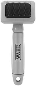 WAHL Canada Cat Small Slicker Brush, Helps to Minimize Shedding With Regular Use, Steel Bristles Into Thick Coat, Ideal For Brushing Out Light Mats and Getting Rid of Dead Fur - Model 58531, Grey