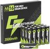 Greathium Lithium Batteries AA, 3500mAh 1.5V Double A Lithium, Lasting Batteries for Blink Camera, Non-Rechargeable 16 Pack
