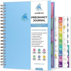 Clever Fox Pregnancy Journal & Memory Book - Pregnancy Planner & Notebook for Expecting Moms – Baby Keepsake, First Time Moms Gift (Light Blue)