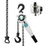 TOYO Lever Chain Hoist 3500Lbs 10ft,Chain Come Along 1.6T 10Ft Ratchet Chain Puller Hoist Alloy Steel G80 Chain 2 Heavy Duty Hooks for Building Warehouse Automotive Garages Machinery (3500LB 10FT)