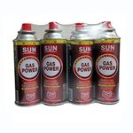 Sun/Gas Butane Fuel for Portable Gas Range, Portable Stove 227G 4-Pack Made in Korea