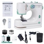 Sewing Machine for Beginners, 12 Stitches Mini Sewing Machine Multifunctional Household Sewing Machine with Foot Pedal, Ideal for Clothes, Pillowcases, Sheets,Button Sewing,Zipper