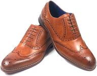 Mens Brogue Soft Lining Shoes Black & Brown Sizes UK 6 7 8 9 10 11 (7 UK, Brown)