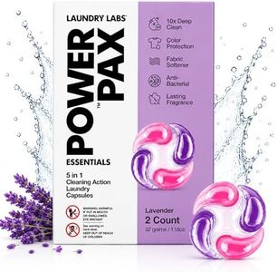PowerPax 5-in-1 Commercial Laundry Detergent Capsules for Vending Machine, Lavender, 100 Count in 2 Packs – Stain Remover, Odor Eliminator, Color Booster, Fabric Softener for Coin Vend Laundromat Use