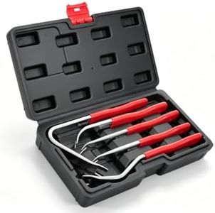 BILITOOLS 5-Piece Clip Removal Tool Set, Panel Popper & Fastener Remover | 40Cr Steel, 5 Offset Profiles, Slim Forked Tips, Multiple Clip Openings, Polished Working Ends, Push Pin & Fastener Removal