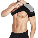 SAMTEK Shoulder Support Brace, Adjustable Unisex Neoprene Rotator Cuff for Dislocated Joints, Compatible with Hot Cold Pad for Right & Left, Pain Relief Frozen Shoulder