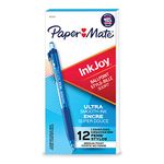 Paper Mate InkJoy 300RT Retractable Ballpoint Pens, Medium Point, Blue, Box of 12 (1951259)