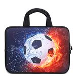 11" 11.6" 12" 12.1" 12.5" inch Laptop Carrying Bag Chromebook Case Notebook Ultrabook Bag Tablet Cover Neoprene Sleeve Fit Apple MacBook Air Samsung Google Acer HP DELL Lenovo Asus(Football Fire)