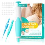 2 in 1 Skin Tag Remover, Auto Skin Tag Remover Pen,Tag Removal Kit, Micro Skin Tags & Moles Removal Kit,Painless Skin Tag Mole Wart Removal Kit for All Body Parts (B)