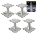 RULLINE Adjustable Floor Support Jacks - Set of 4, Ideal for Floor Joists, RV Steps Stabilizer,Mini Screw Jack (3.5" to 6" Extension)