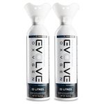 EVOLVE 22-Litre Pure Oxygen Canister with Breathing Cup | Portable Oxygen Can | Ideal for Home Use and Outdoor Activities | Designed by Firefighters | Made in Britain | Pack of 2