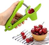 Hovico Cherry Pitter Remover,Cherry Fruit Kitchen Olive Core Remove Pit Tool Seed Gadget Stoner Corer Pitter Remover,Portable Cherry Pitter Tool Kitchen aid with Space-Saving Lock Design (Green)