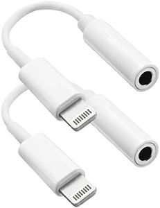 [Apple MFi Certified] 2 Pack for iPhone 3.5mm Headphones Adapter, Lightning to 3.5 mm Headphone/Earphone Jack Converter Audio Aux Adapter Dongle Compatible with iPhone 14 13 12 11 Pro XR XS Max X 8 7