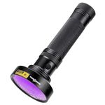 amiciVision 18W 100LED UV Flashlight, 395~400nm Ultra-Violet Metal Torch for Official Document Authenticity, Resin Curing, Gemstone Observation (Without Battery)