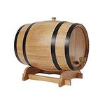 3 Liter Oak Aging Barrel Russian White Oak Whiskey Barrel True Baking No Glue and Wax for Storage or Aging Wine & Spirits & Whisky (3 L)