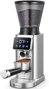 AMZCHEF Coffee Grinder, Coffee Bean Grinder for Home Use with Precise Grinding, LED Control Panel, Detachable Funnel Stand, Anti-static Design, 24 Grind Settings