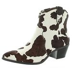 Inc Womens Latisha Leather Cow Print Ankle Boots Multi 6 Medium (B,M)