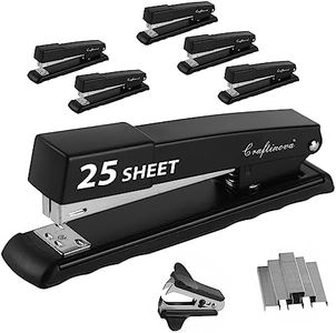 Craftinova Stapler, Metal Desktop Stapler,Office Staple,with 2000 Staples & Stapler Remover,6 Packs,20-25 Sheet Capacity.