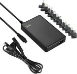 LVSUN Universal Laptop Charger 90W Slim AC Power Supply Adapter with Dual USB Port for Mobile/Tablet - Compatible with Lenovo Samsung HP Acer Asus and More - AC 100V-240V, DC 18.5V -20V