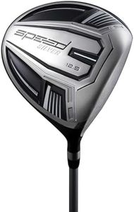 Speed System Golf Titanium Driver Golf Club, Loft Lightweight Graphite Shaft, Oversized Sweet Spot, Aerodynamic, USGA Conforming Mens Driver + Deluxe Headcover - Silver 12.5° Loft, Right