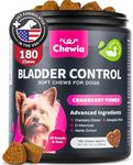 Dog UTI Treatment - Dog Cranberry Supplement for Bladder & Kidney Health, Urinary Tract, Incontinence Support - Cranberry Supplement for Dog Incontinence - Bladder Control Cranberry Chews