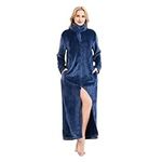 SEASHORE TREE Zip Up Robes Women's Men Robe Bathrobe Front Zippered House Coat