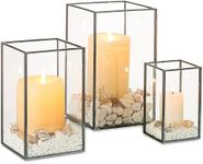 NUPTIO Glass Hurricane Candle Holde